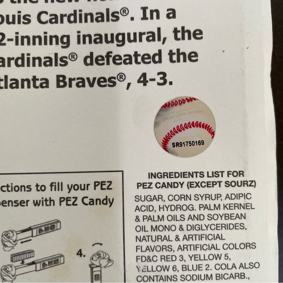 ⚡️FINAL PRICE⚡️NIB VINTAGE MLB ST. LOUIS CARDINALS PEZ DISPENSER WITH CANDY!! - Picture 8 of 9